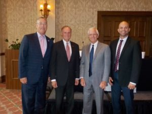 L to R: Rep. Mike Miller, Sen. David Simmons, Peter M. Dunbar, Rep. Rene Plasencia